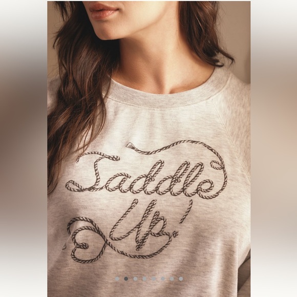 Anthropologie Saddle Up Sweatshirt NWT XL - Picture 2 of 7